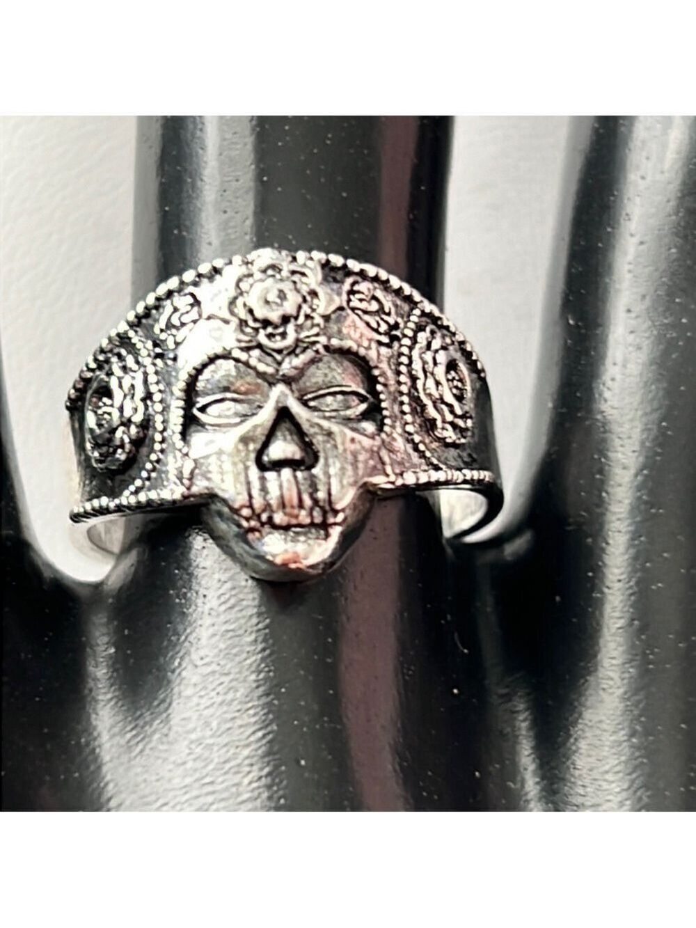 Sterling Silver Skull Ring Unisex Size 9